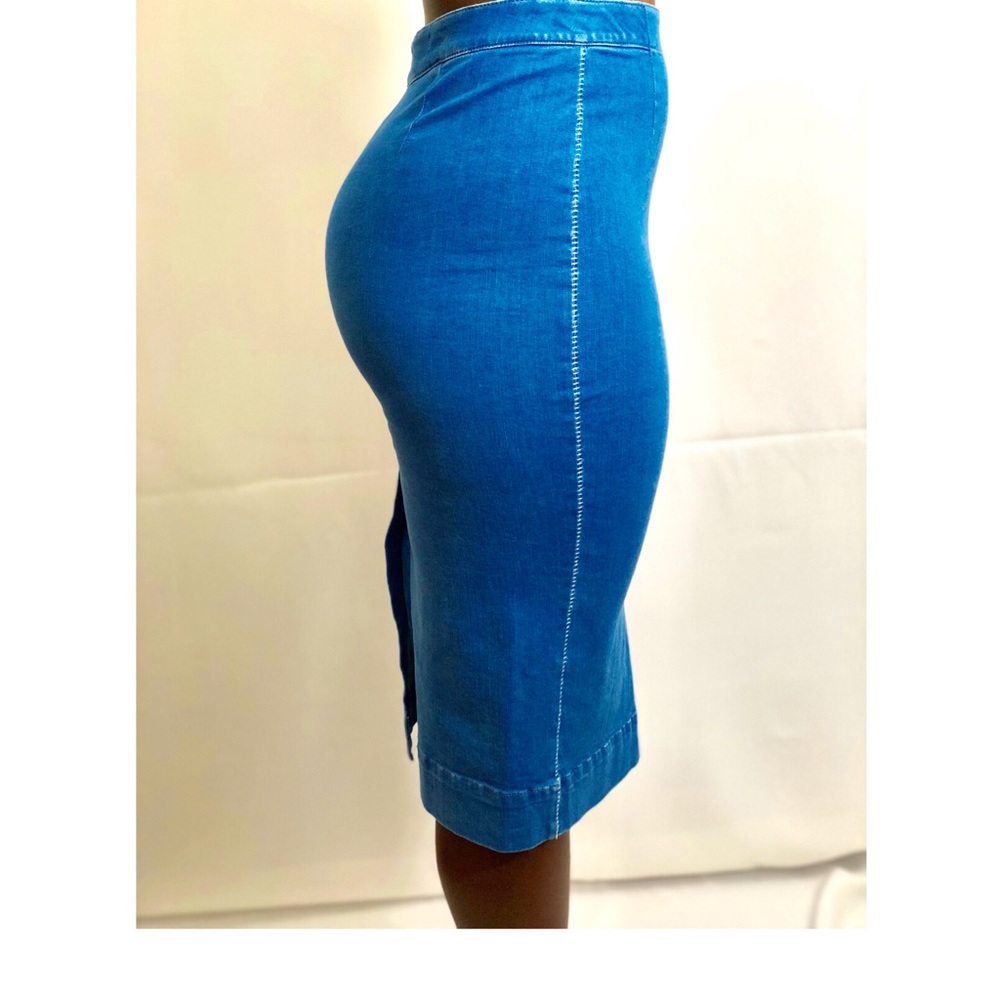 Midi Denim Pencil Skirt